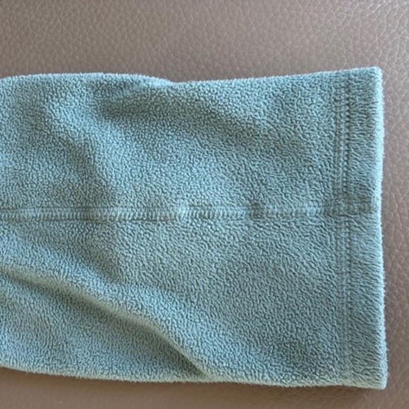 THE NORTH FACE sz L fleece sweater bluegrass teal long sleeves 1/4 front zip - Picture 11 of 11